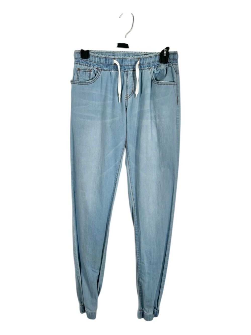 Blue Chambray Pull On Jogger‎ Pants Size Small